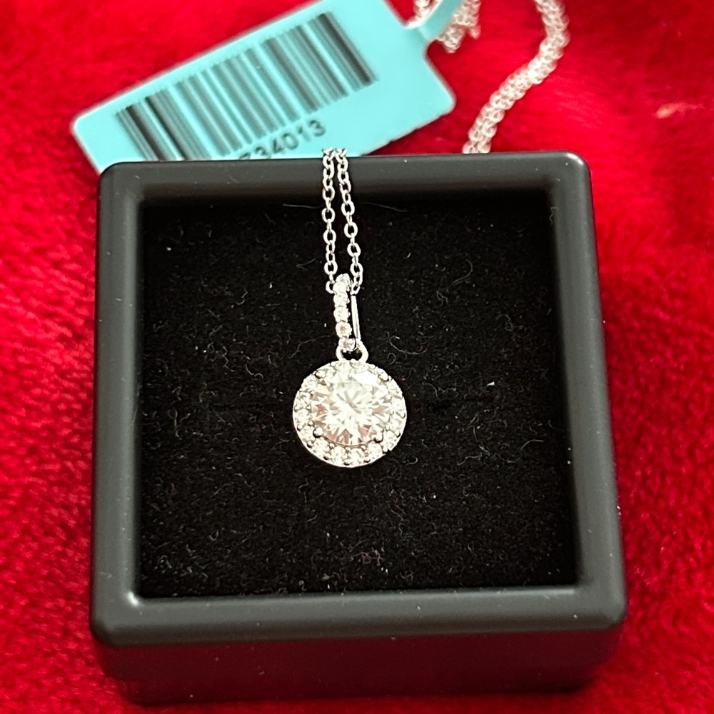Luxury Moissanite‎ Diamond Pendant Necklace Retail $150